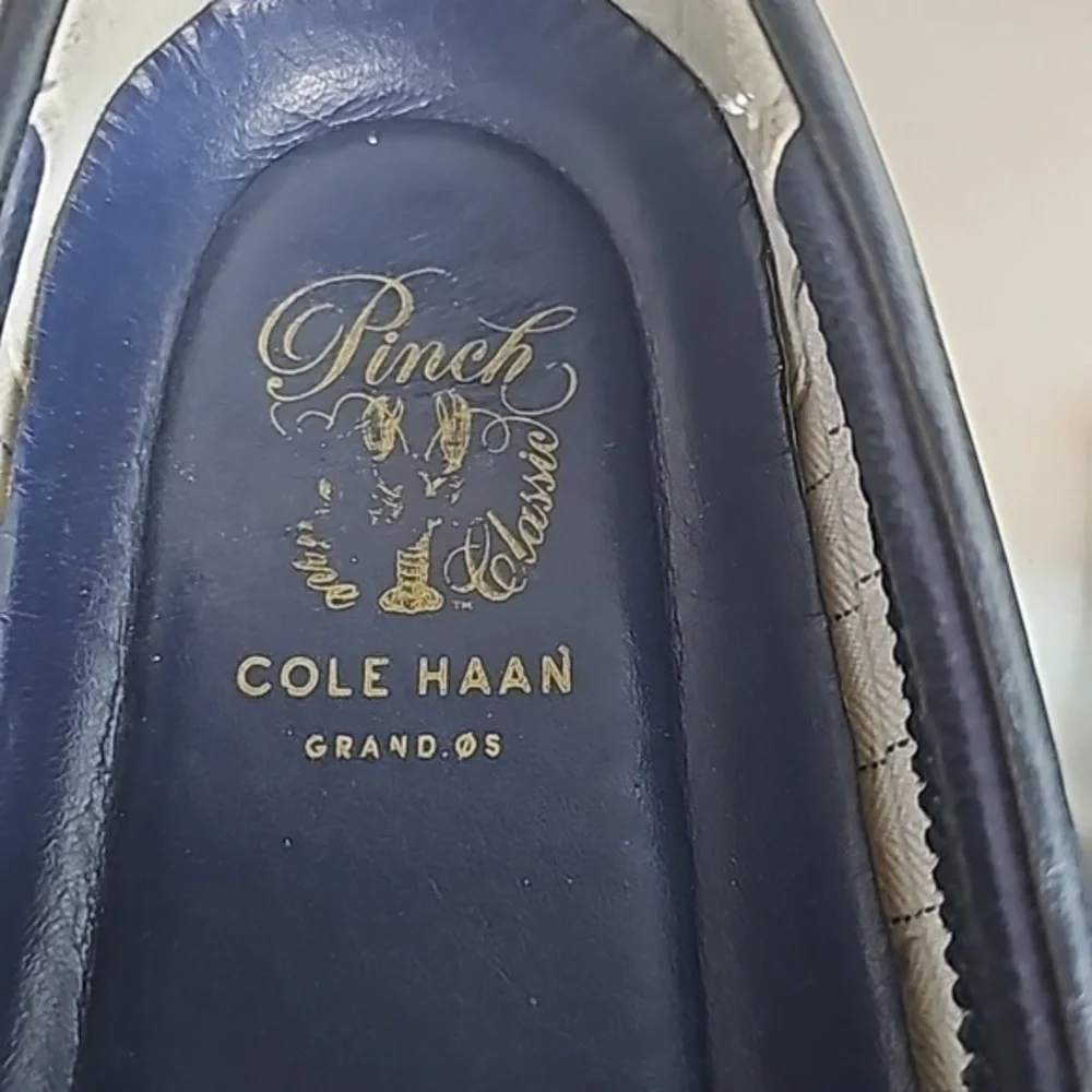 Cole Haan Pinch Maine Classic GrandOs Blue Leather Penny Loafers 9.5 Boat Preppy
